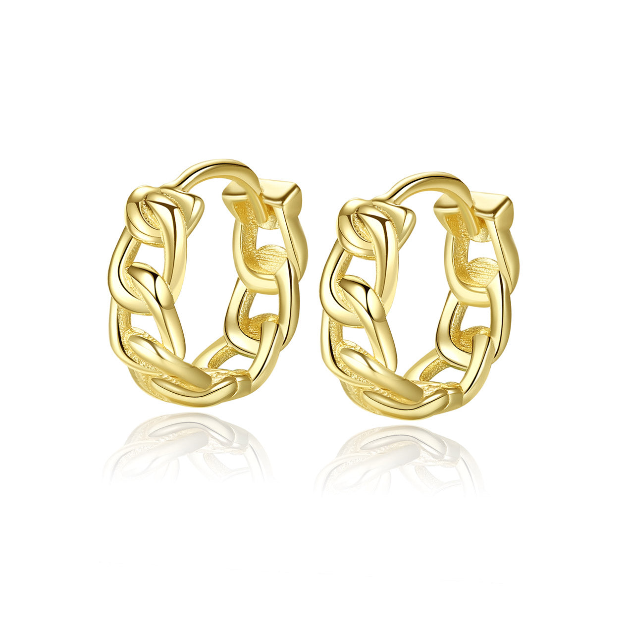 18k Gold Huggie Earrings