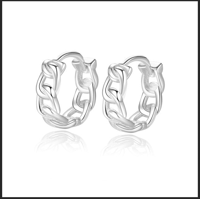 Silver Huggie Earrings