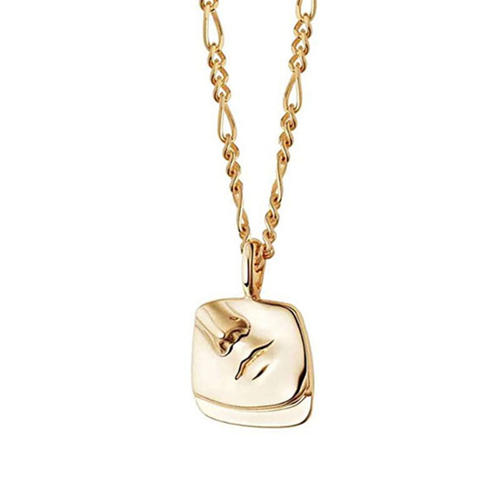 Face Necklace 18ct Gold