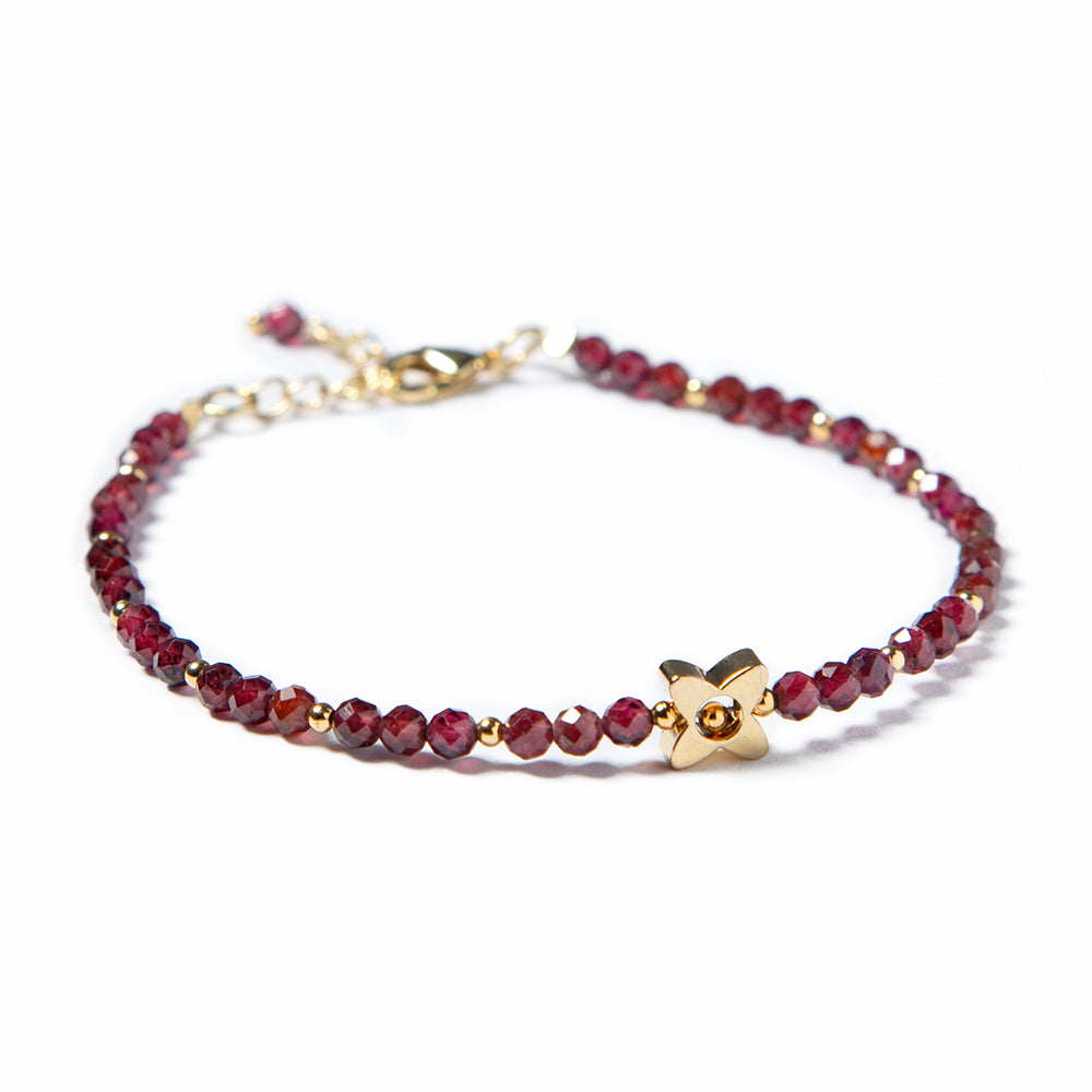 Garnet Charm Bracelet