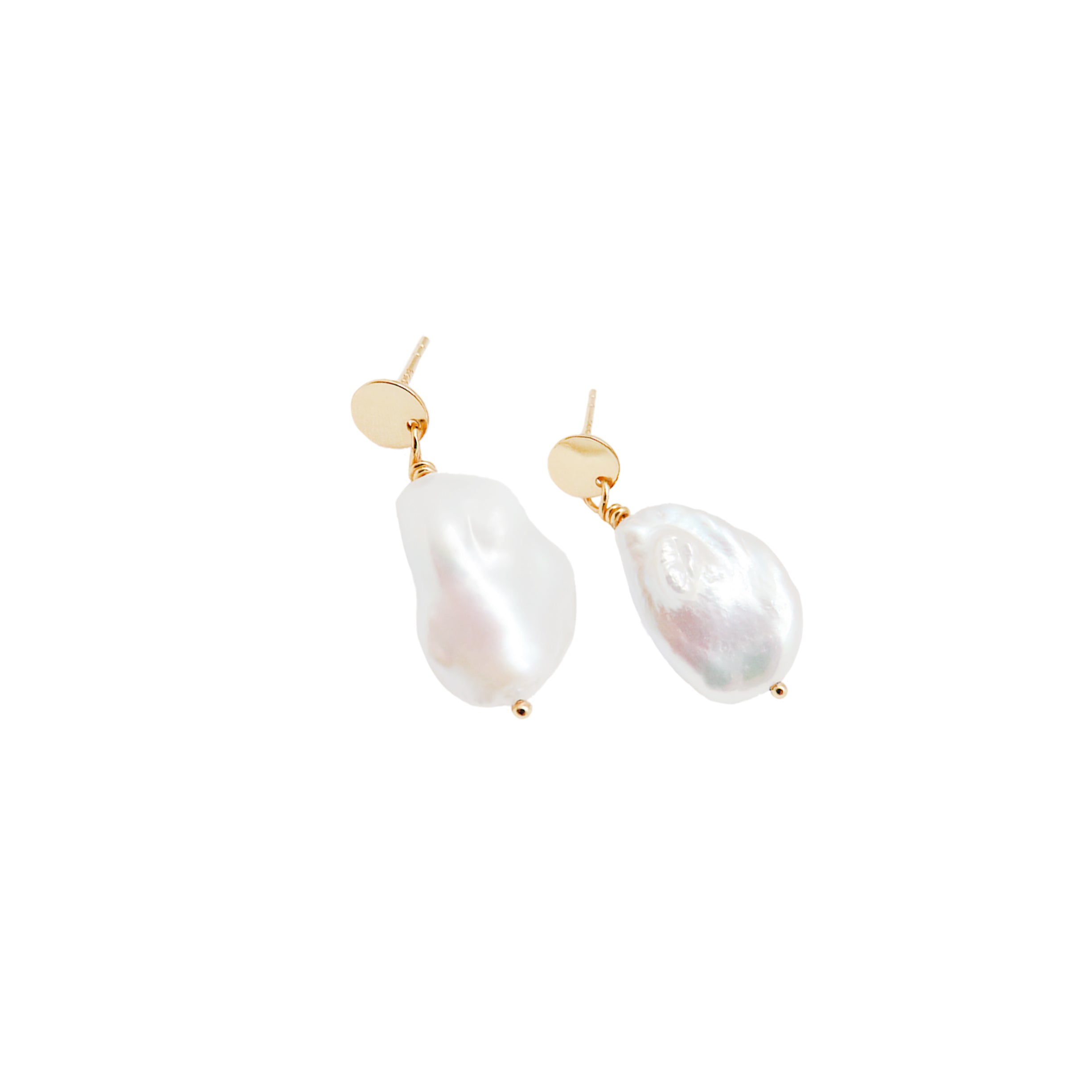 Natural Baroque Pearl Drop Earrings