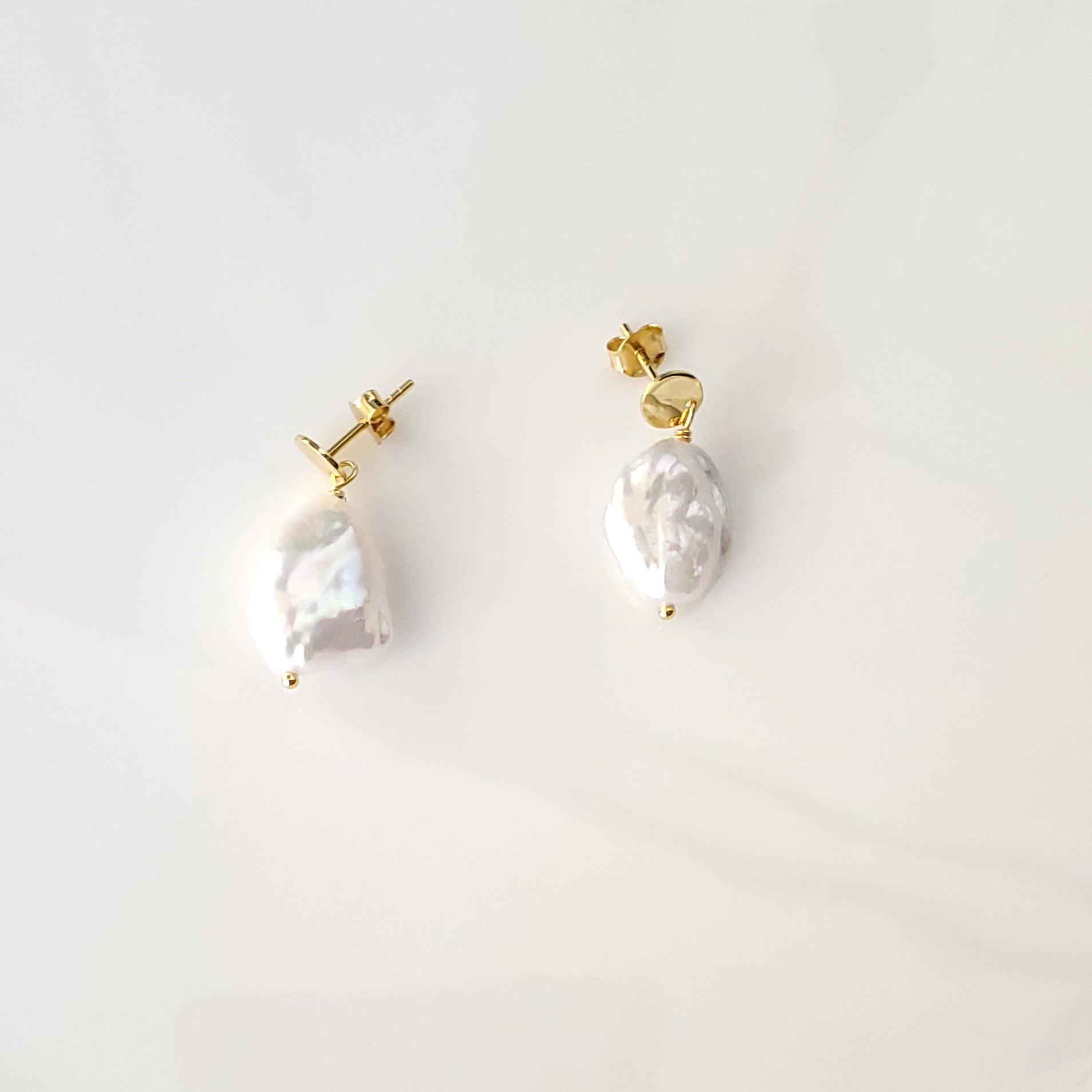 Natural Baroque Pearl Drop Earrings - I-ZARA