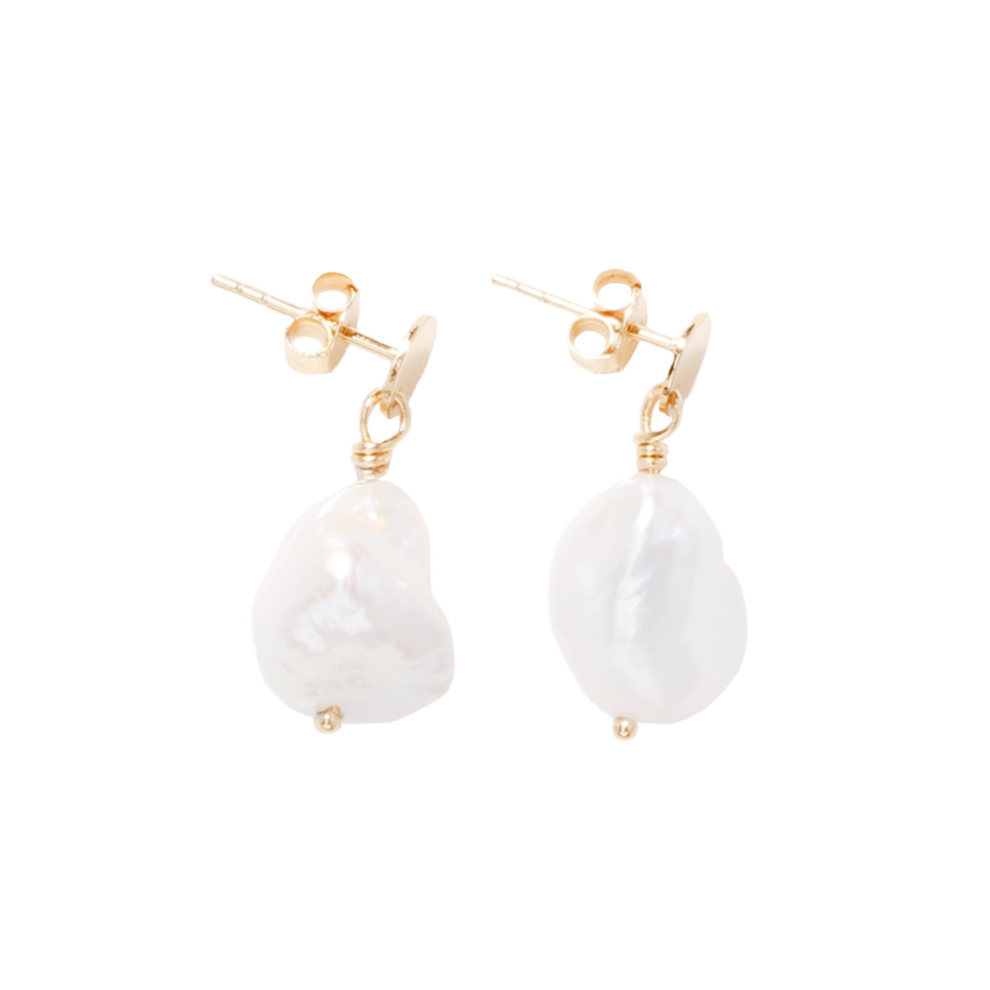 Natural Baroque Pearl Drop Earrings